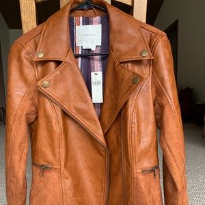 NWT Anthropologie Small Faux Leather and Suede Jacket